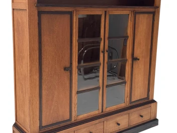 Art Deco Modernist Four-Door Bookcase, 1920s